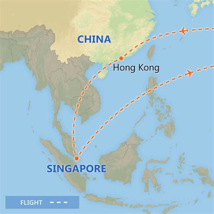 How far is flight from Hong Kong to Singapore