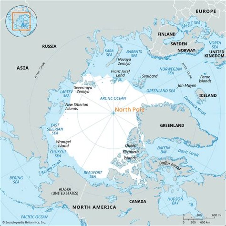 How far is the North Pole from the equator?
