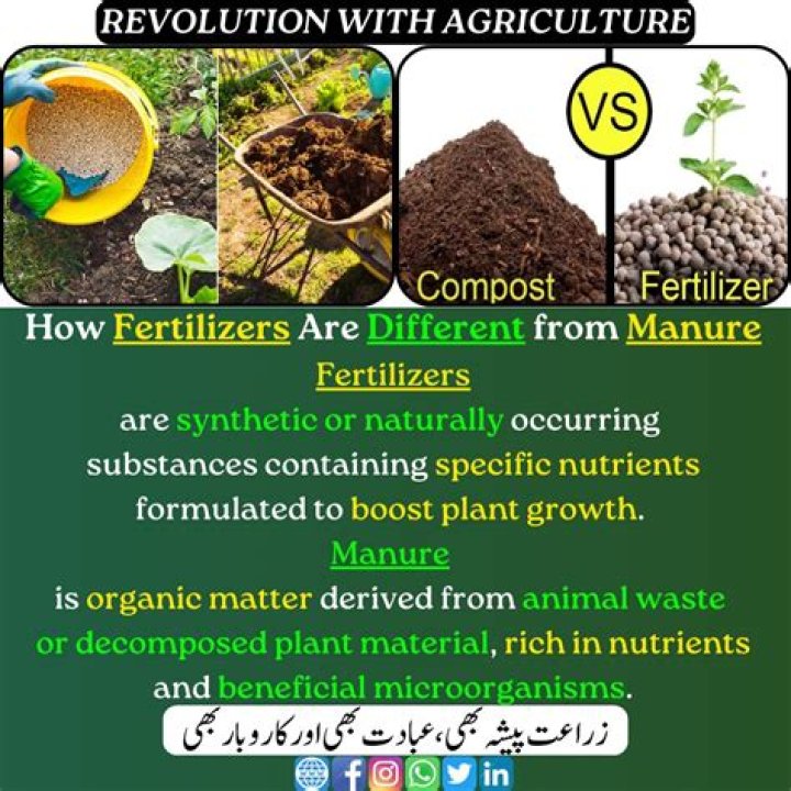 How fertilizers are different from manure