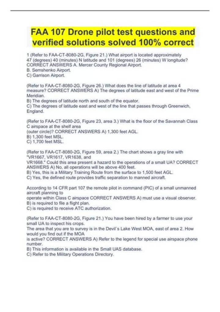How many questions are on the FAA 107 test
