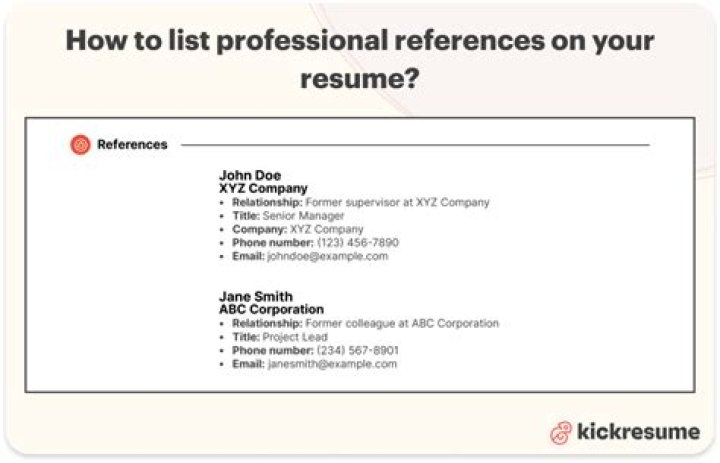 How many references should you have ready to list if an employer asks for them?
