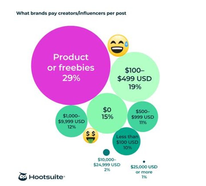 How much are influencers getting paid?