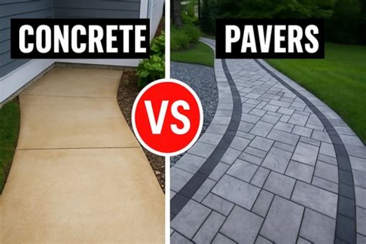 How much are pavers vs concrete