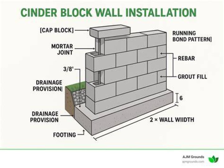 How much does a cinder block wall cost per foot?