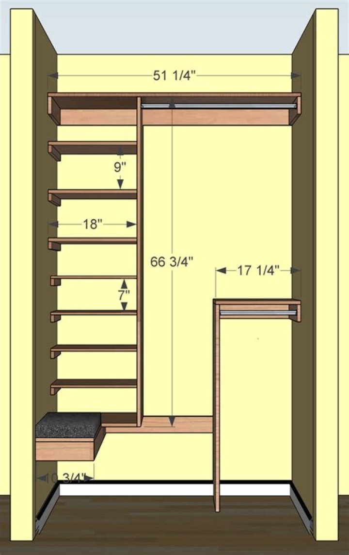 How wide is a standard coat closet
