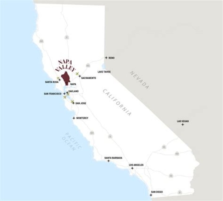 Is Napa Valley north of San Francisco