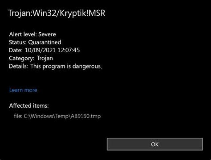 MSIL/GenKryptik.EBMY (Trojan Kryptik)