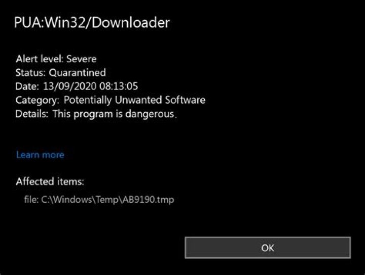 PUA:Win32/Downloader — Virus Removal Guide