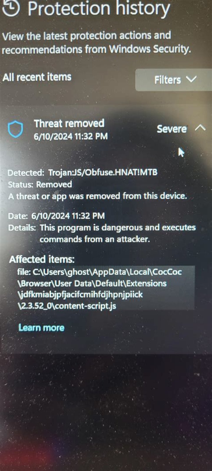 Trojan:JS/Denali.A!ml — Virus Removal Guide