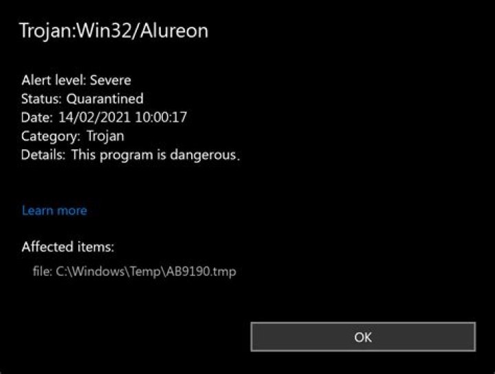Trojan:Win32/Alureon.EC
