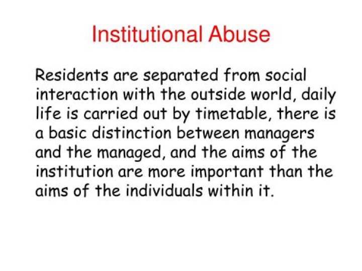 What are examples of institutional abuse