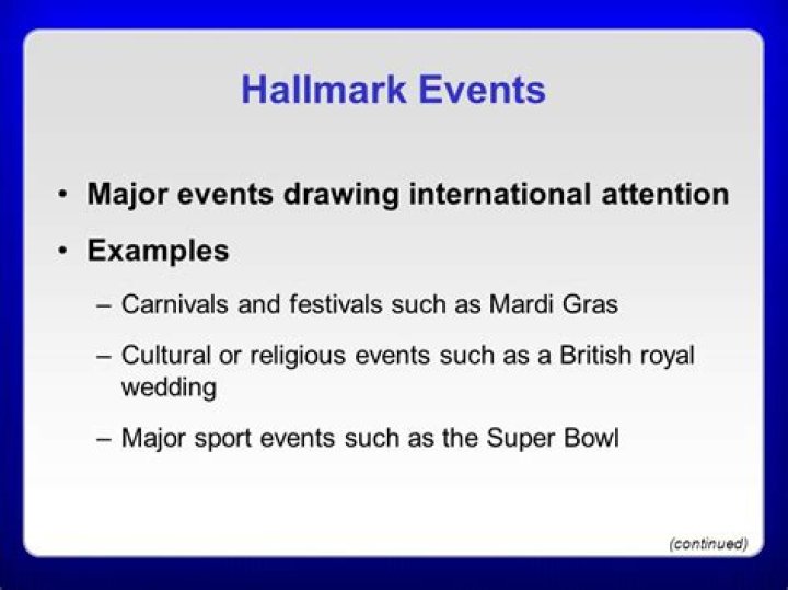 What are hallmark events