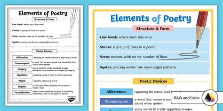 What are literary elements of a poem?