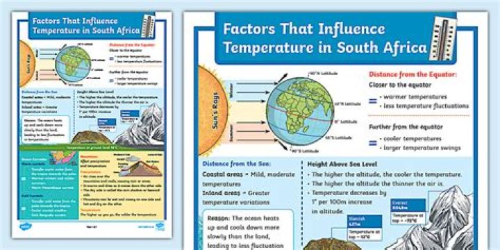 What are some geographic features that influence temperature patterns