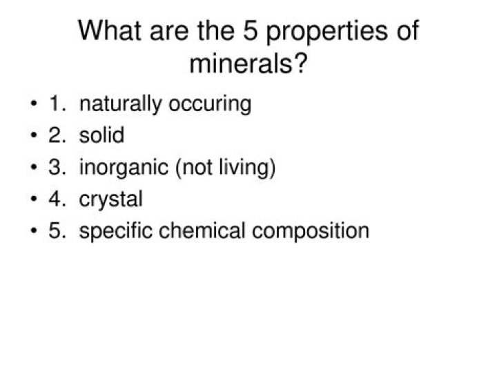 What are the 5 properties of minerals