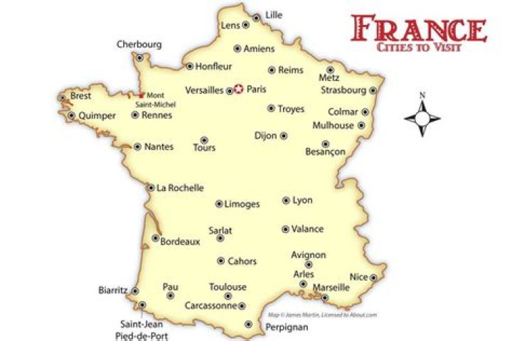 What are the cities in France?