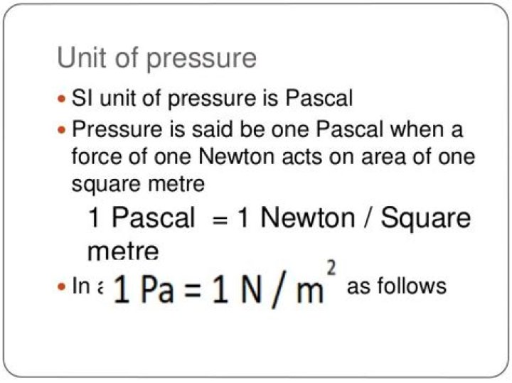 What are the units of a Pascal?