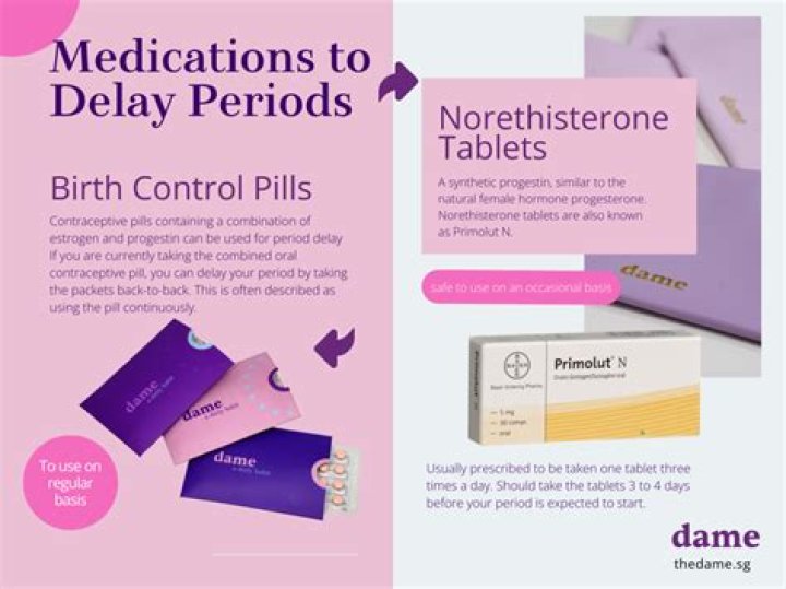 What can I buy over the counter to delay my period?