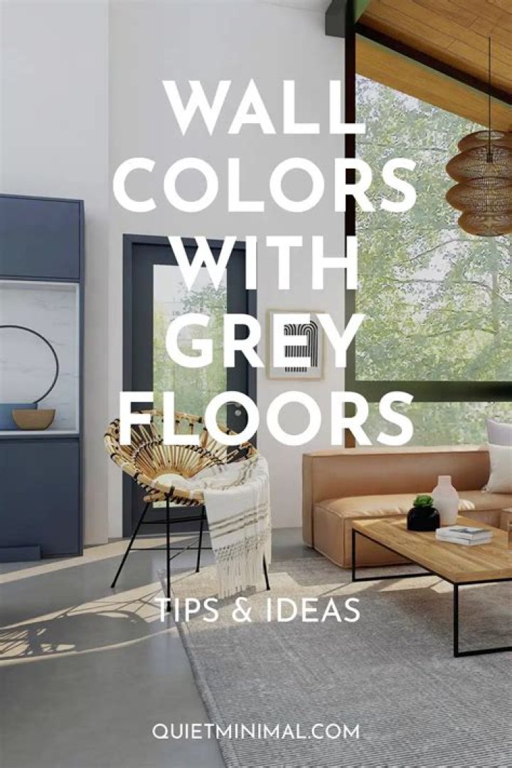 What color goes with gray wood floor