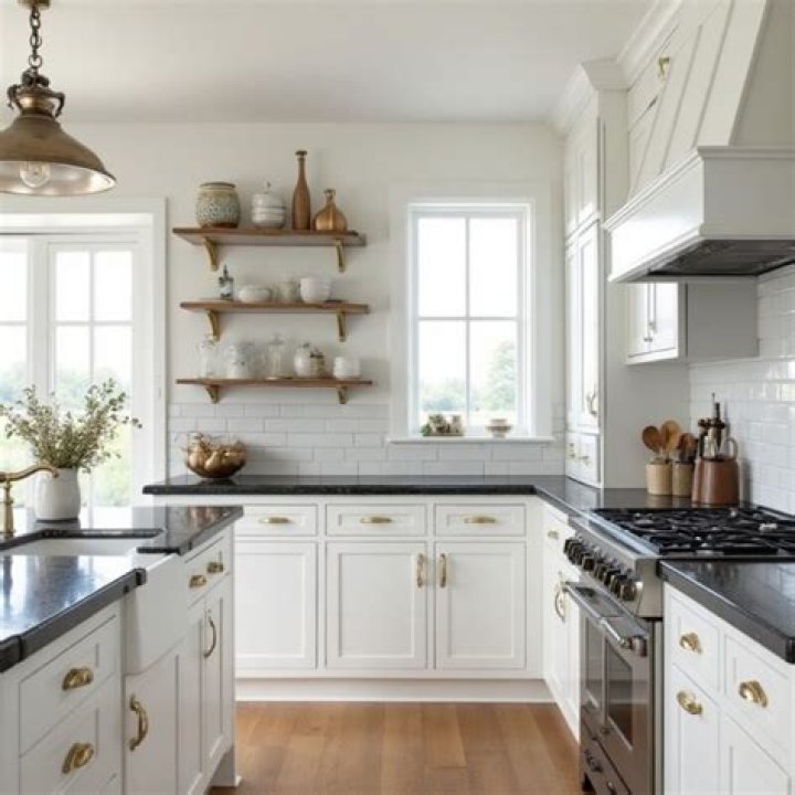 What color kitchen cabinets go with dark granite countertops