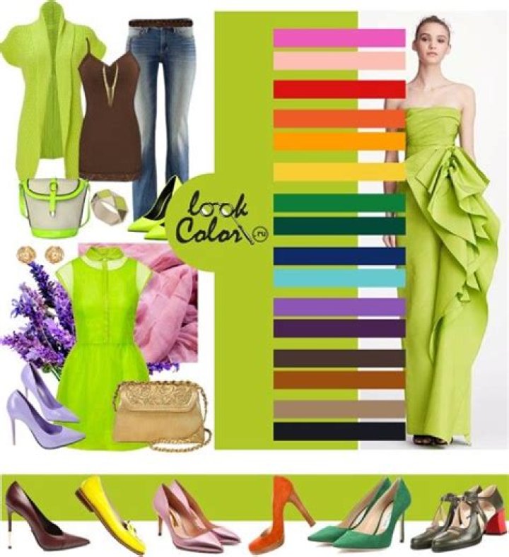 What Colour goes with lime green clothes?