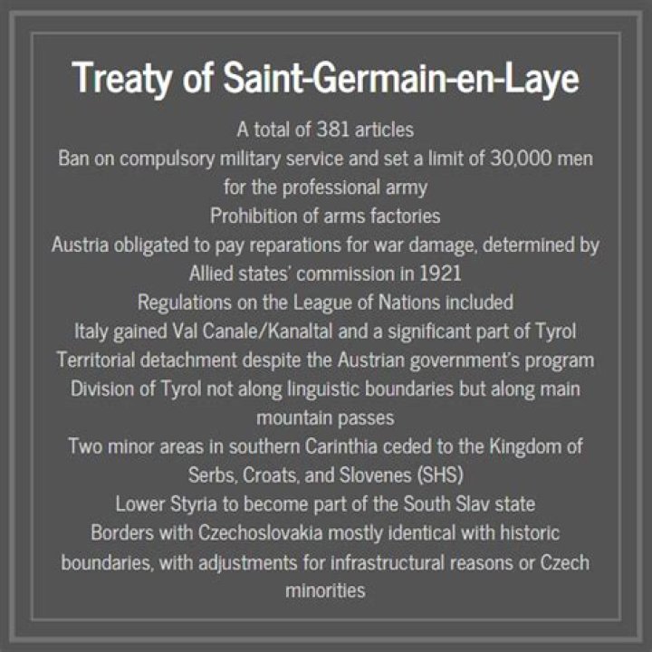 What did the Treaty of Saint Germain do?