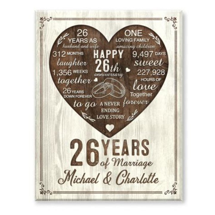 What do I get my husband for our 26th anniversary