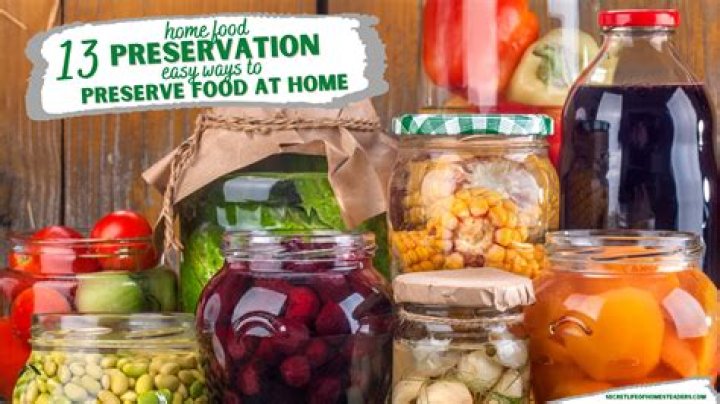 What do we preserve food?