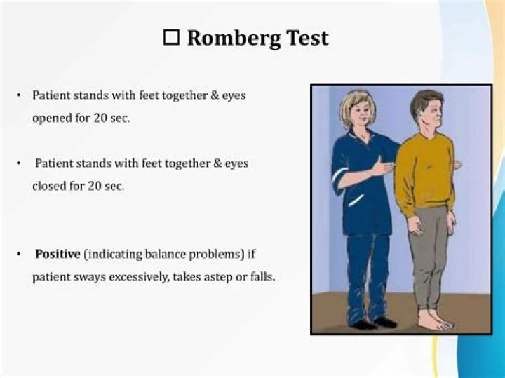 What does a positive Romberg sign indicate
