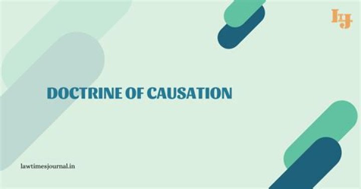 What does causation mean in law