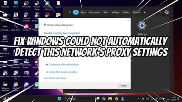 What does could not automatically detect this network's proxy settings?