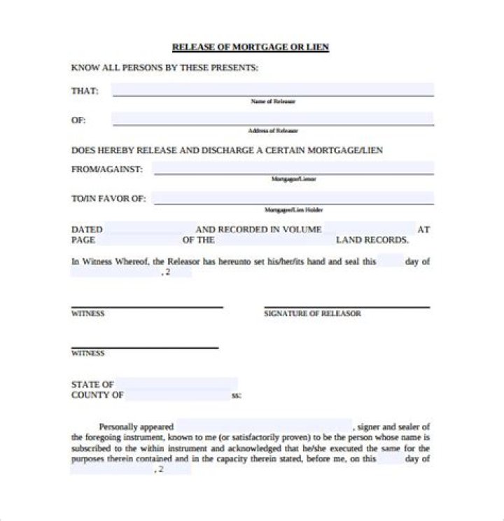 What does it mean to release a mortgage