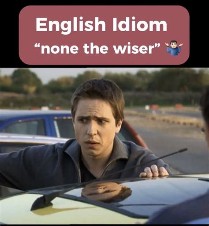 What does none the wiser?