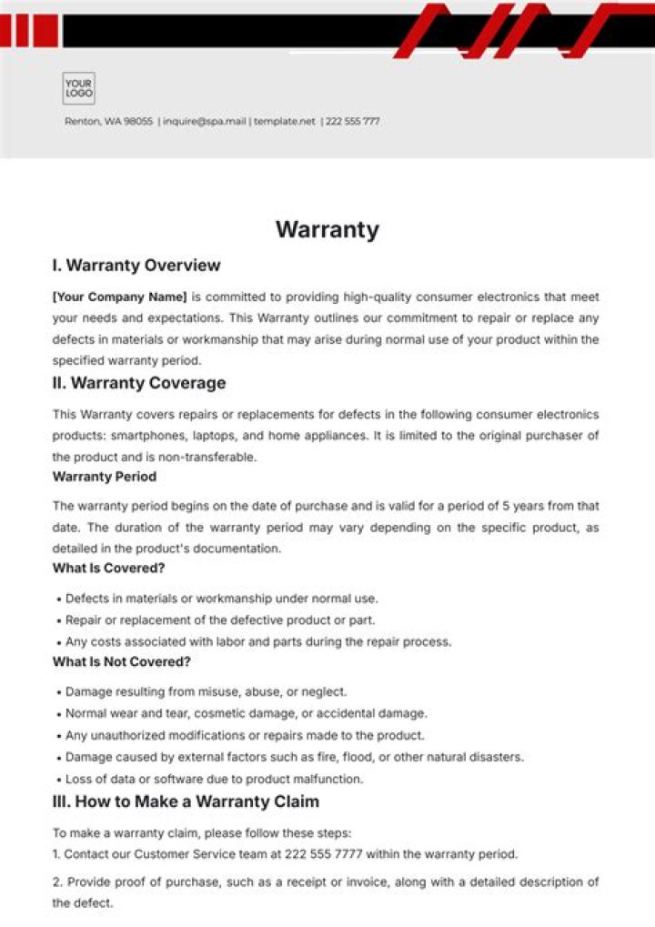 What does the HP warranty cover?