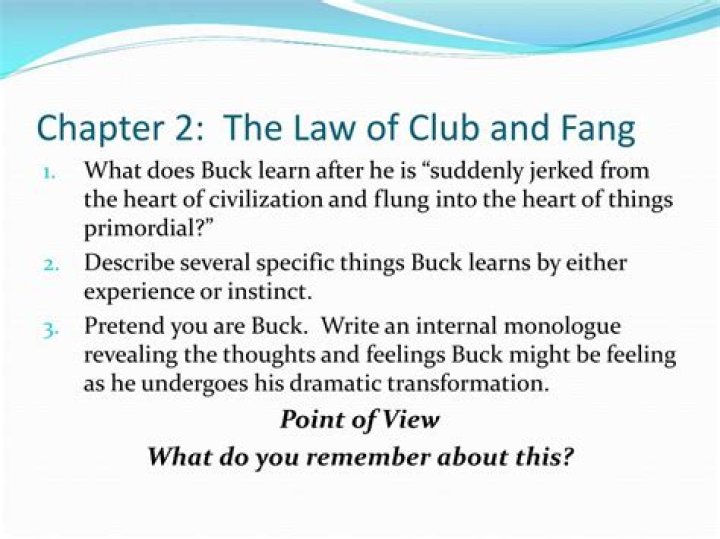 What does the law of club and fang represent