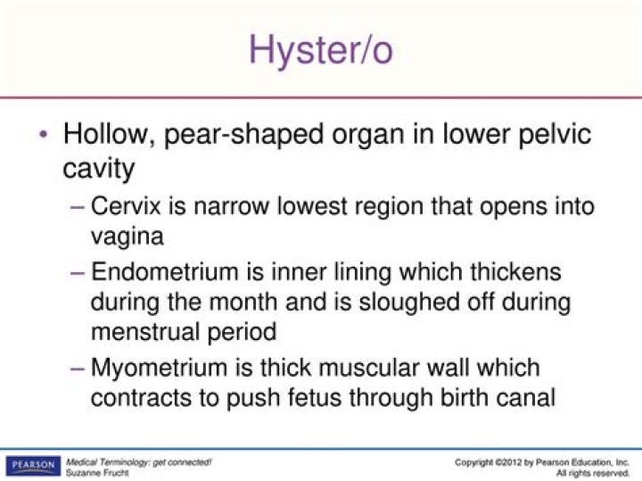 What does the medical term Hyster O )- mean?