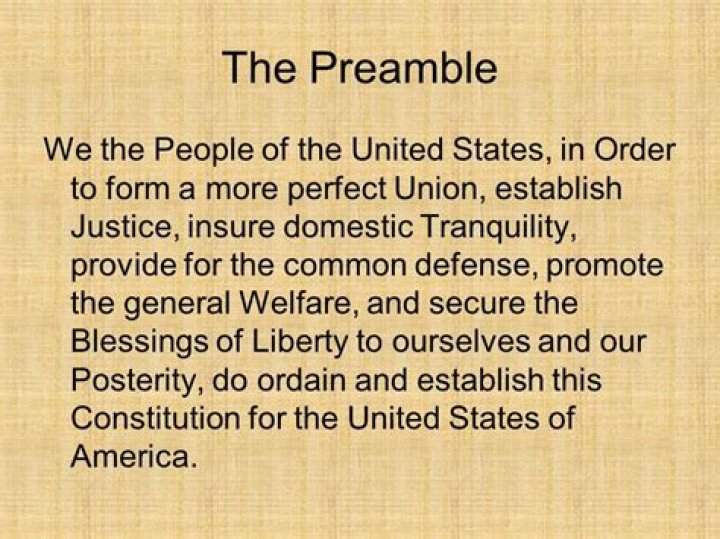 What does the preamble establish