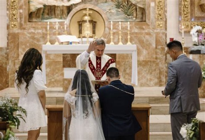 What does the priest say in wedding vows?