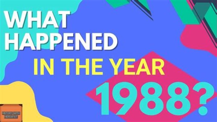 What happened in the year 1988