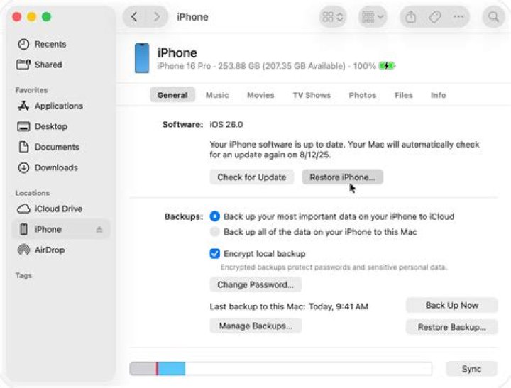 What happens if you restore your iPod?