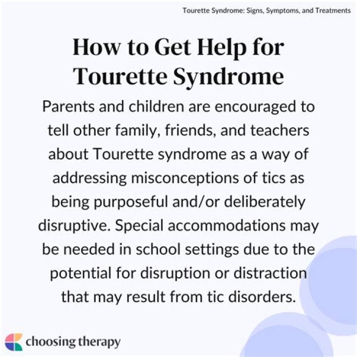 What helps with Tourette's syndrome?