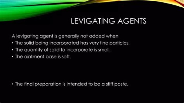 What is a levigating agent?