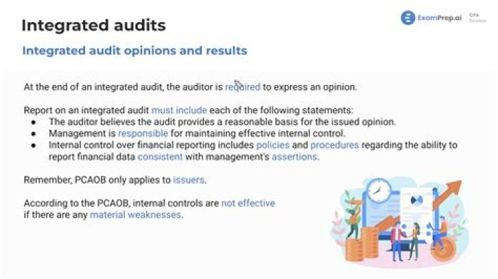 What is an integrated audit of a public company?