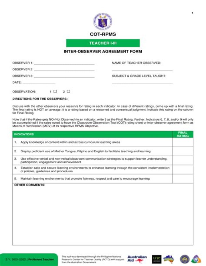 What is an interobserver agreement?