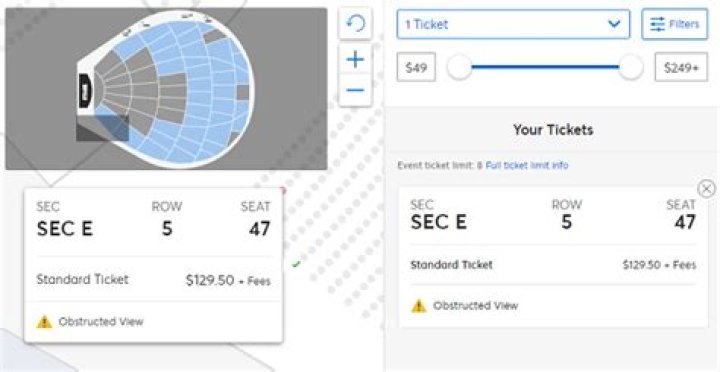 What is an obstructed view ticket?