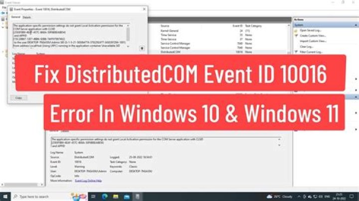 What is Distributedcom error 10016?