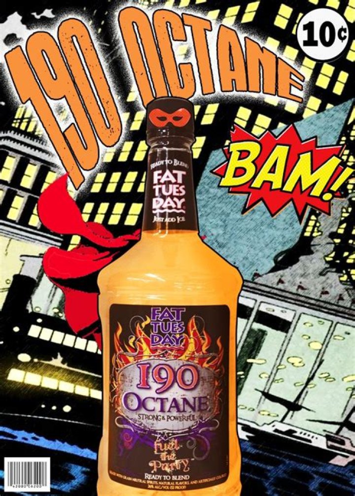 What is in a 190 octane at Fat Tuesday