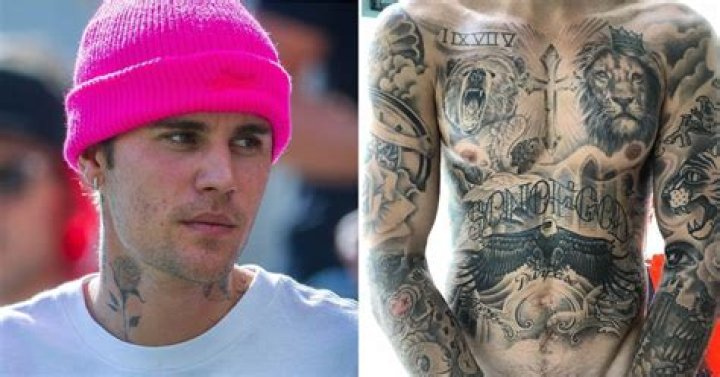 What is Justin Bieber's neck tattoo say?