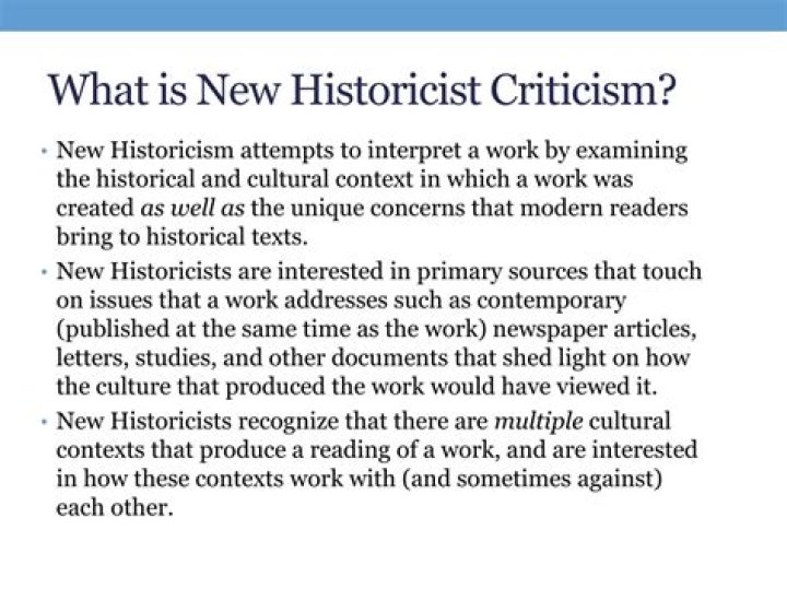 What is new historicist criticism