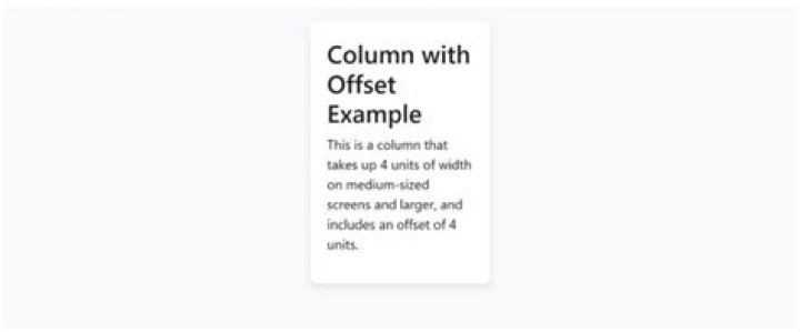 What is offset column in bootstrap?